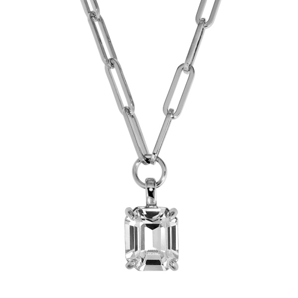 Dyrberg Kern Octa Silver Necklace - Crystal